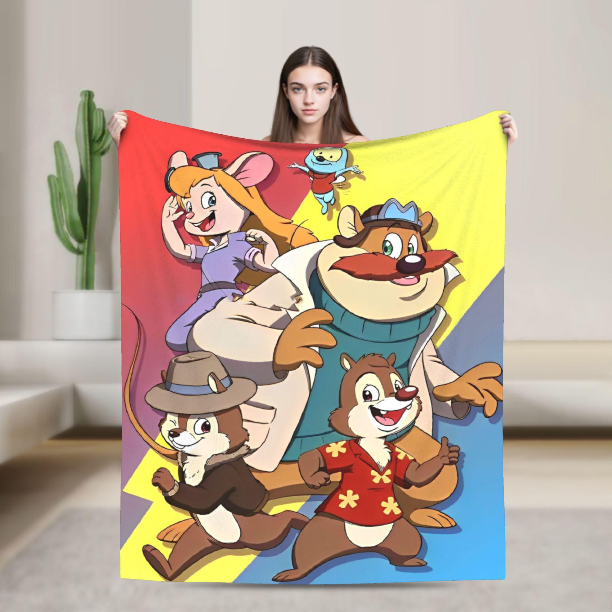 

Chip n Dale And Friends Wool Blankets Cartoon Customized Throw Blanket for Home 200x150cm Plush Thin Quilt 75x90cm