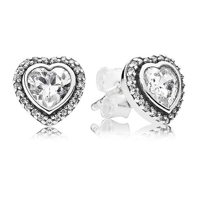 Nouveau 925 en argent Sterling mode boucle d'oreille Double Halo trèfle pétales d'amour coeur marguerite fleur Trio boucle d'oreille pour les femmes bijoux cadeau
