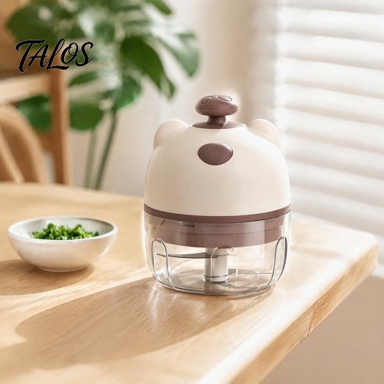 Wireless Kitchen Tool Electric Garlic Masher, Portable Food Chopper with Stainless Steel Blades, Rechargeable Mini Vegetable Crusher for Cooking