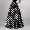 2025 Women's Retro Polka Dot Long Swing Skirt - European & American Style
