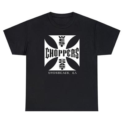 West Coast Choppers Cross Frame Εκτύπωση Μπλουζάκι Ανδρικό Hip Hop Streetwear Vintage T-shirts Casual T-shirts Ανδρικό Φούτερ Μονόχρωμο Κοντομάνικο