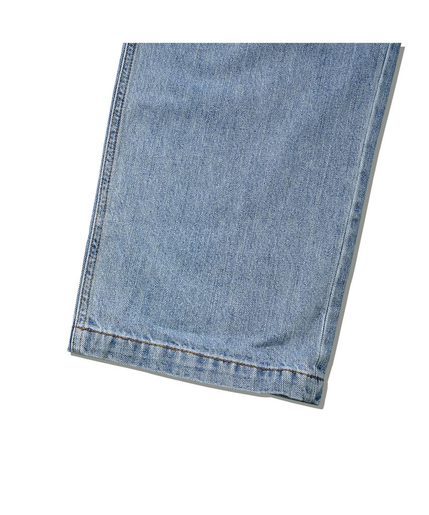 Flexible Wide Denim Pants Indigo
