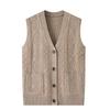 Jaqueta colete de outono e primavera para mãe, colete de malha elegante e moderno para mulheres de meia-idade e idosas, tamanho plus, cardigã, top feminino