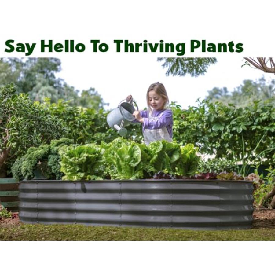 Galvanized Raised Garden Beds Outdoor 6×3×1 ft 2-Pack Planter for Gardening Vegetables Flowers Large Metal Garden Box Patented
