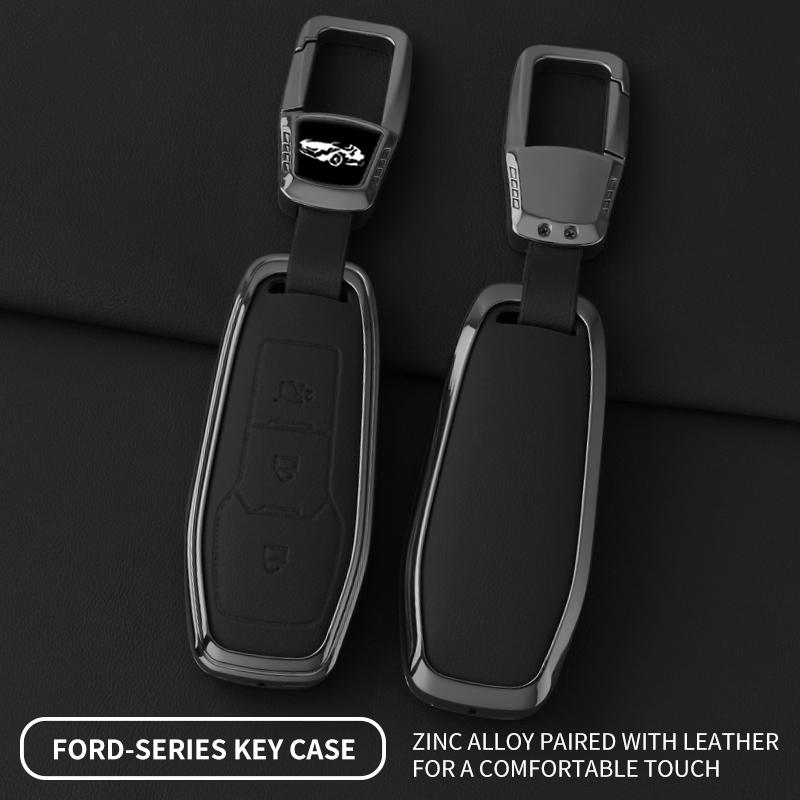 Innenraumleisten Metall Auto Schlüsselhülle Abdeckung Für Ford Focus 3 4 ST Mondeo 5 MK5 Mustang F-150 Explorer Edge Fiesta Kuga MK3 4 Pro