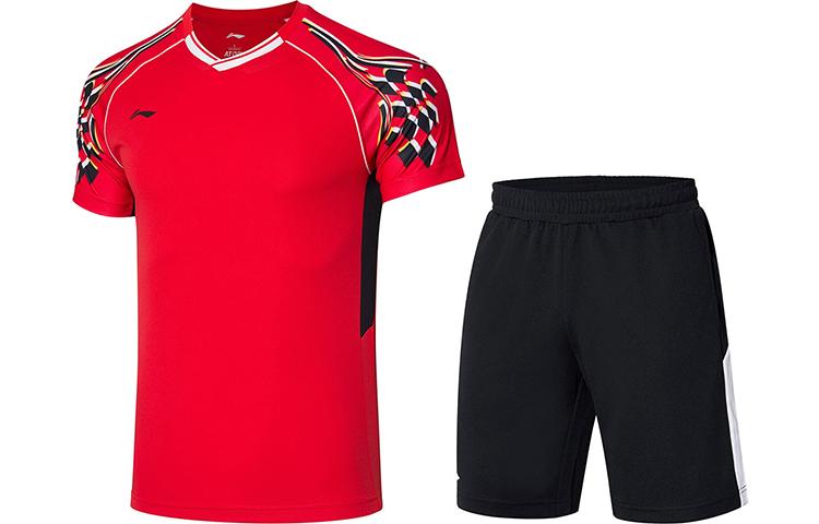 Li Ning Sports Apparel Set Men s Total Cherry Red AATR003-2 L
