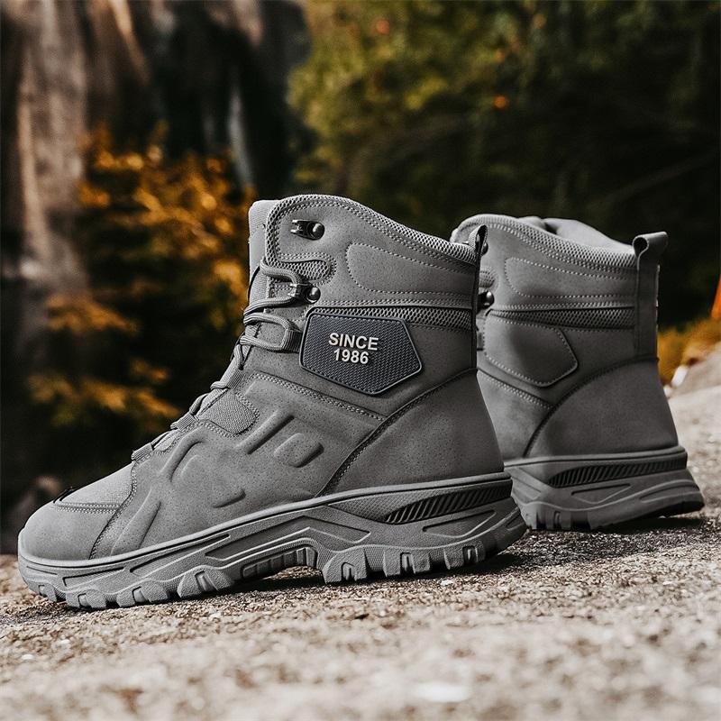 Men's casual high top boots spring and autumn new soft sole non slip outdoor boots fashion youth work boots hiking desert boots
