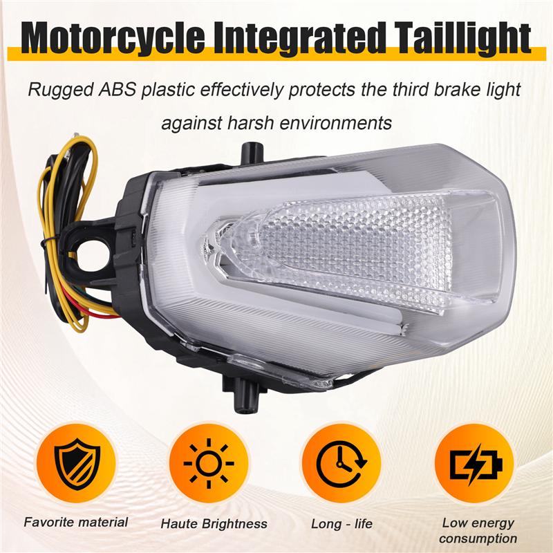 Motorcycle Taillight Rear Brake Turn Signal Integrated Tail Light For Suzuki GSXR1000 GSXR1000R 2017-2026