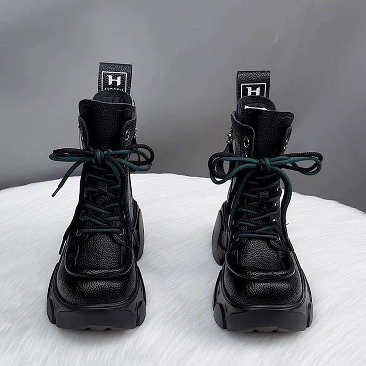 

Женские ретро ботильоны на высоком каблуке в британском стиле - Натуральная кожа, осенне-зимняя коллекция 40