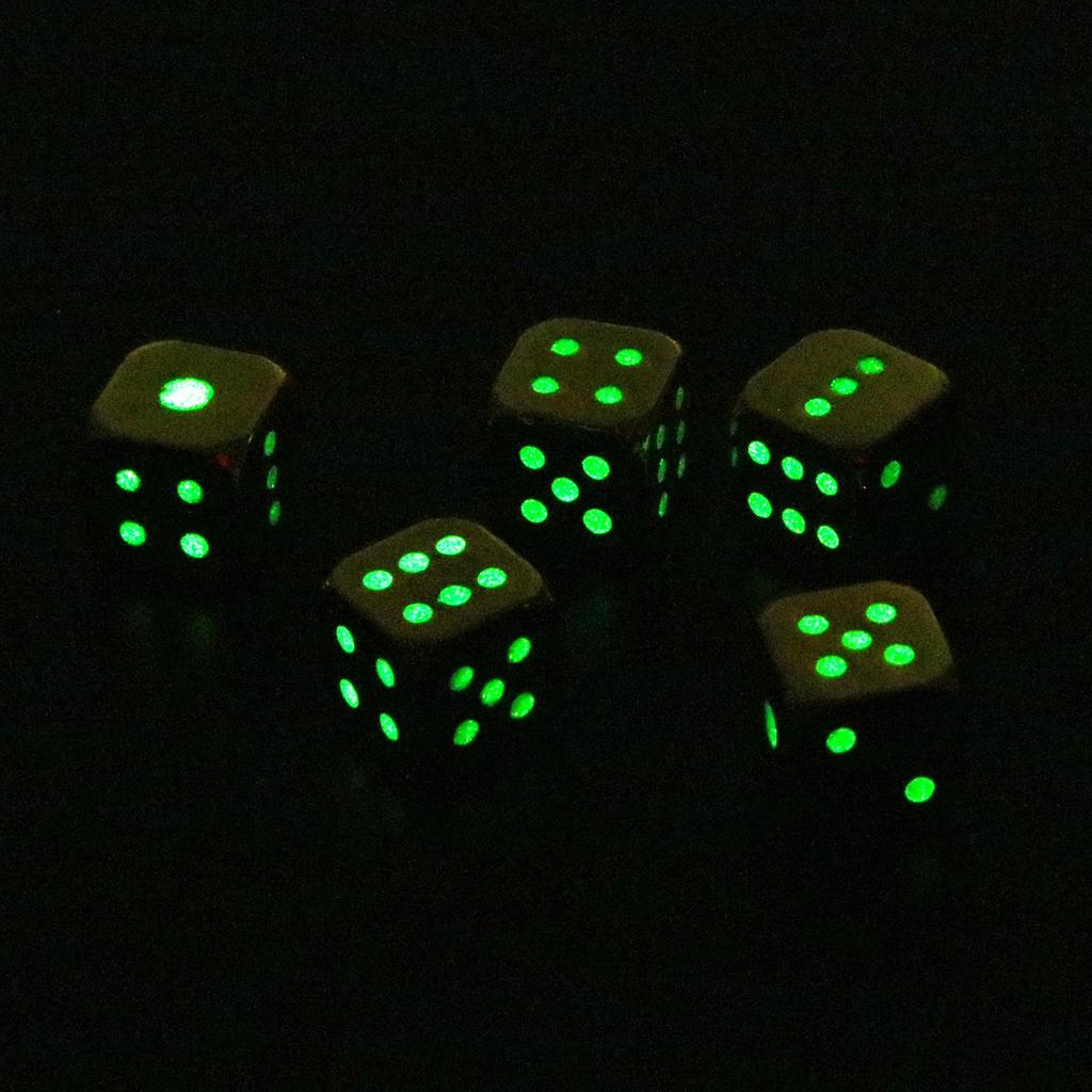 1pcs Luminous Dice 13mm High Quality Metal D6 Playing Games Dice Set Dice for Bar Pub Club Party Board Game