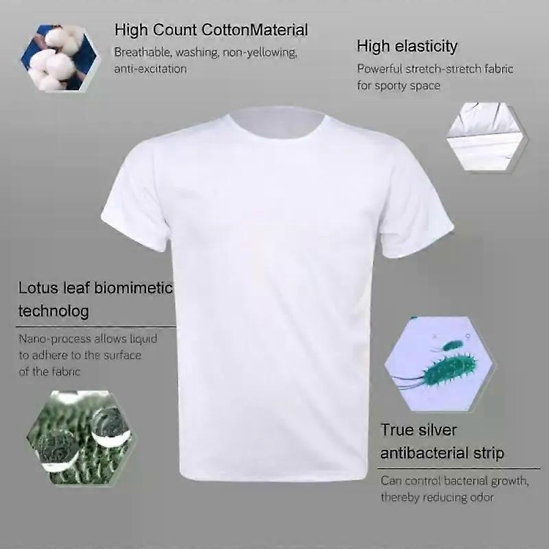 T-shirt da uomo impermeabile anti-sporco, idrorepellente, antimacchia, traspirante, antivegetativa, ad asciugatura rapida, manica corta, per escursionismo all'aperto