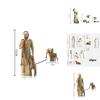 Harzfiguren-Set mit Krippe und Hirten für saisonale Geschenkidee