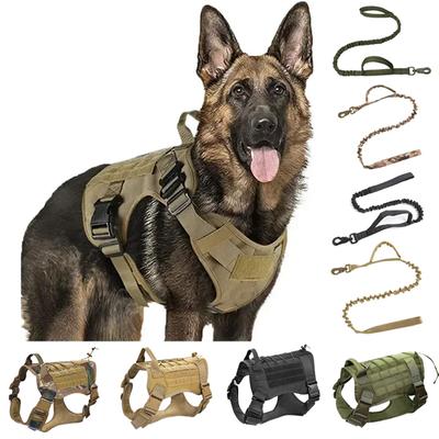 Großes Hundegeschirr Weste Atmungsaktiv Einfacher Griff Taktisch Hundehalsband Mittel Starkes Nylon Elastisch Haustier Hundeleine