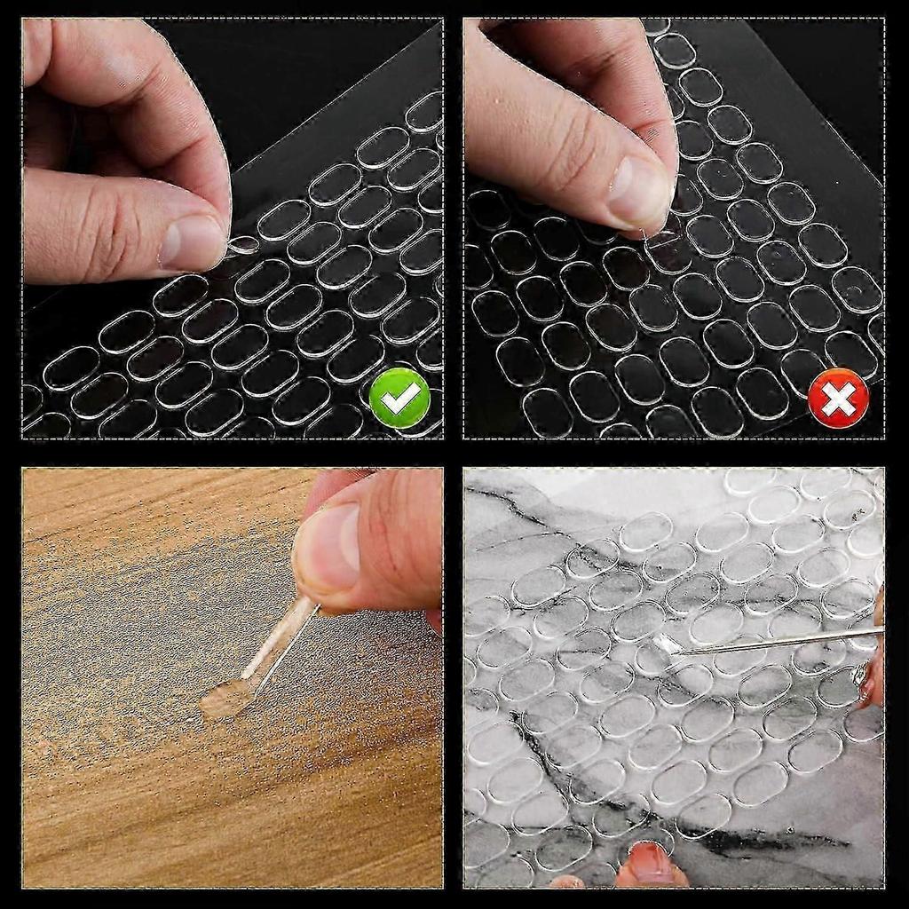 480pcs Clear Sticky Tack Putty, Removable Double Sided Gel Glue for Mounting Photos & Posters, Museum Putty