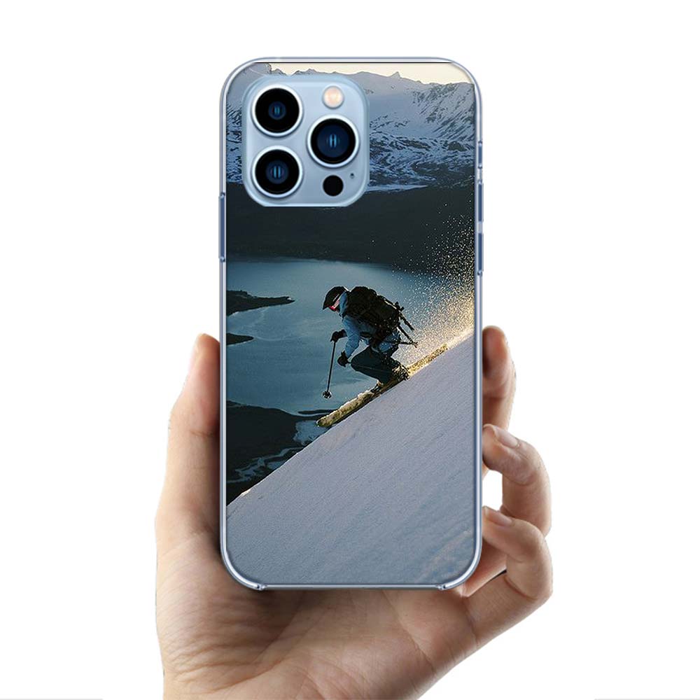 Skiing Snow Snowboard Ski Cases Phone Case For Iphone 17E 16E 17 Air 16 Pro Max 15 Pro 14 Plus 11 13 12 Mini Cover Cases Compati