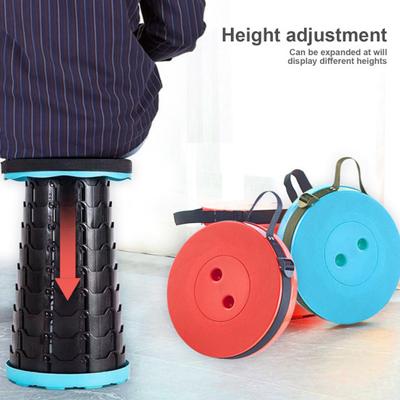 Outdoor Folding Stool Retractable Max Load Capacity Portable Buckle Lock Stable Telescoping Gardening Fishing Hiking BBQ Art Student Sketching Chair