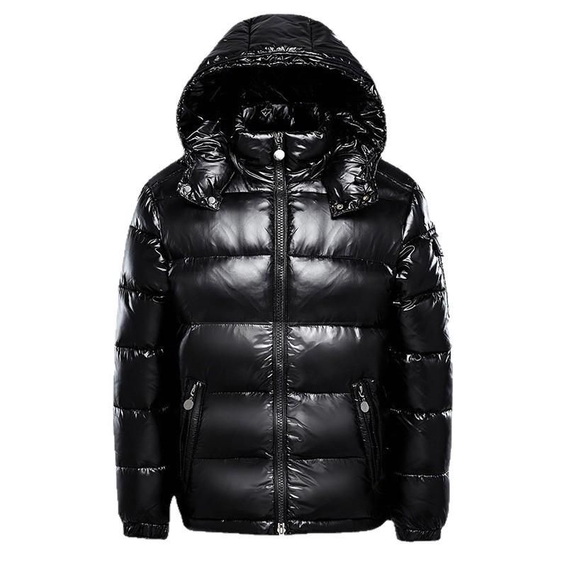 Men's New Style Bright Surface Thickened Down Jacket - Trendy Short Couple's Jacket