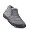 Unisex Plus Size Fleece-Lined Cotton Snow Boots for Middle-Aged & Elderly - Warm, Slip-On, Low-Cut Design