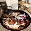 1pc Tiger Head Chair Carpet for Office, Round Non Slip Durable Large Size Office Carpet, Suitable for Office