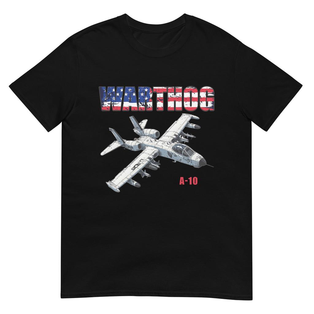 A10 Warthog Military Airplane Pilot With American Flag Gift TShirt