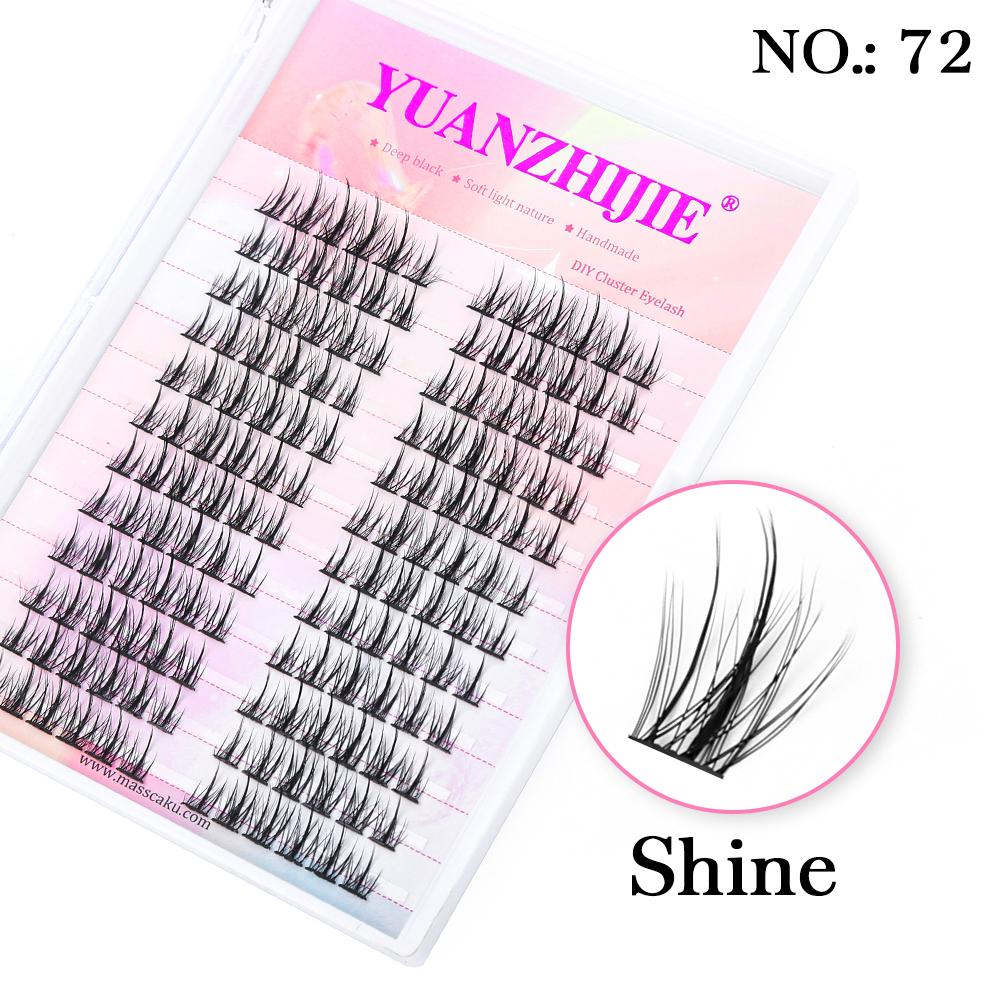 12 Reihen DIY Große Kapazität Schwalbenschwanz Wimpernverlängerung Fest Einfaches Anbringen Wimpern Mixlänge C/D Curl Wimpern Cluster Weiches Band