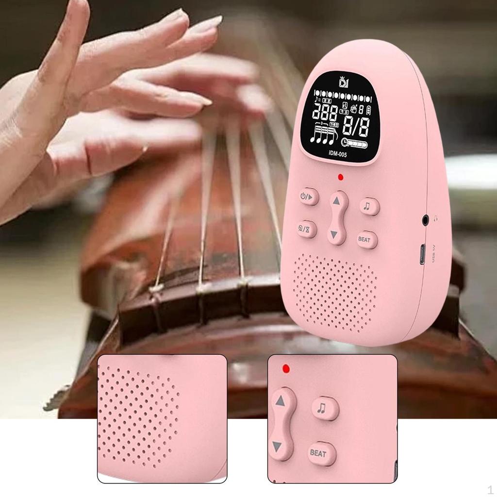 Electric Metronome Mini Volume Adjustable Human Voice for Violin Piano