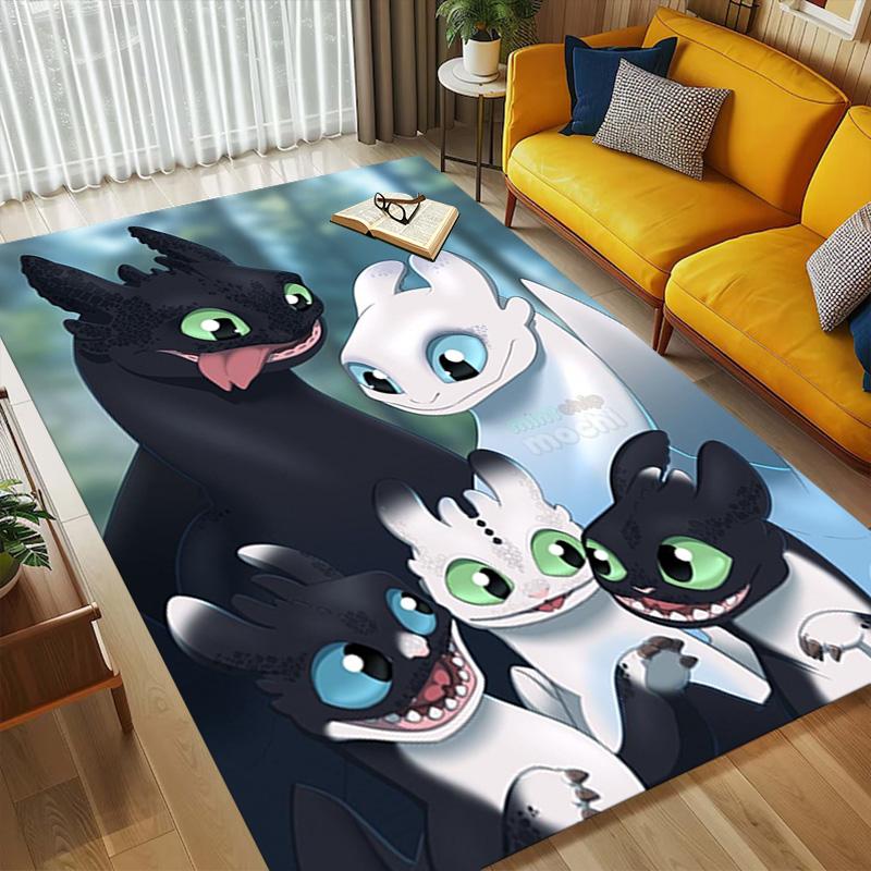 Dragon Family Living Room Non-Slip Area Rug Soft Carpet for Bedroom Game Playroom Sofa Office Home Decor Doormat Christmas Gift C9211809