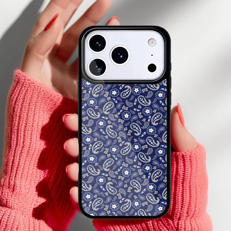 Floral Paisley Pattern Phone Case for iPhone 17 16 15 14 13 Pro Max Back Cover for 12 11 Pro Coque