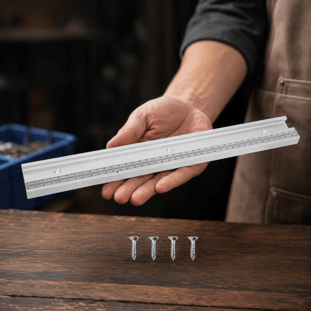 400mm Length T Track With Scale Aluminum Alloy Woodworking Slider Tool For Table Saw Jigs