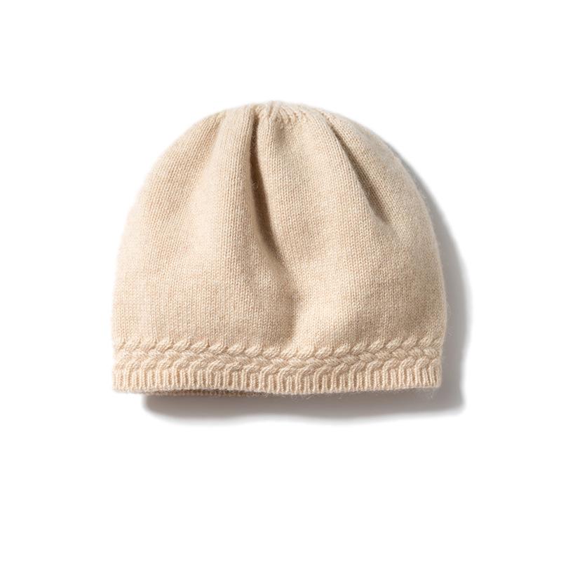 Cashmere Autumn and Winter New Style Women's High End Knitted Outdoor Warm Jacquard Ear Protection Hat Knitted Casual Toe Cap