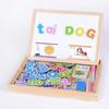Multifunctional Children's Educational Wooden Puzzle: Magnetic Pinyin Letters & Drawing Board