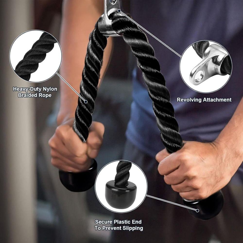 Durable Cable Machine Attachment Set Detachable Lifting Wrist Straps NEW Lat Pulldown Gear  Gym