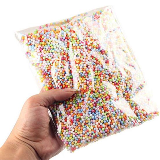 Assorted Colors Craft Foam Filler Foam Mini Beads Kids DIY Jewelry Bead Balls