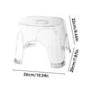 Clear Shower Foot Stool Non-slip Waterproof Transparent Stool Clear Stool for Bathroom Bedside Small Shower Spaces Corner Bench