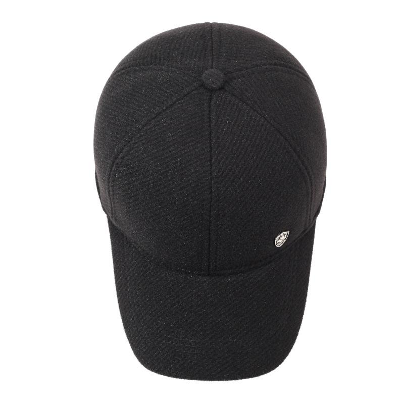 Winter Men's Velvet Thick Baseball Cap for Middle-Aged and Elderly Outdoor Ear Protection Cap Warm Cotton Cap