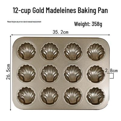 MDNG Non-stick 12-Cavity Shell Cake Baking Mold Set