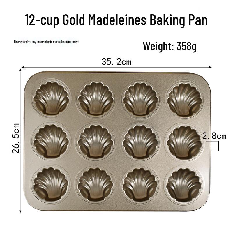 MDNG Non-stick 12-Cavity Shell Cake Baking Mold Set