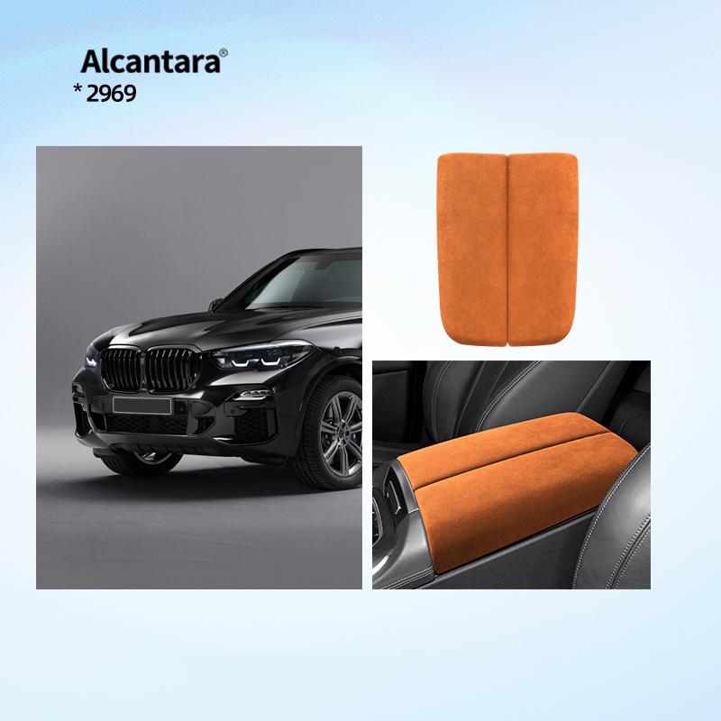 For BMW X5 G05 X6 G06 X7 G07 Car Armrest Mat Center Console Styling - Italian Alcantara Suede Interior Trim accessories