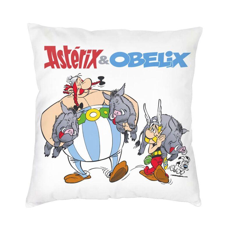 Anime Asterix Obelix Idefix Throw Pillow Covers Decor Home Adventure Comic Dogmatix Sofa Chair Cushion Cover Square Pillowcase
