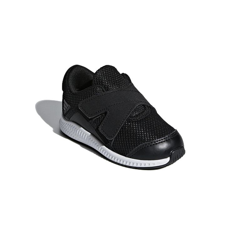 Adidas Fortarun X Round Toe Lace-Up Durable Breathable Low-Top Walking Shoes Baby Shoes Black B96231