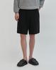 WORK ON BODY OFF Cool Bamboo Semi-Wide Knit Shorts [Black]