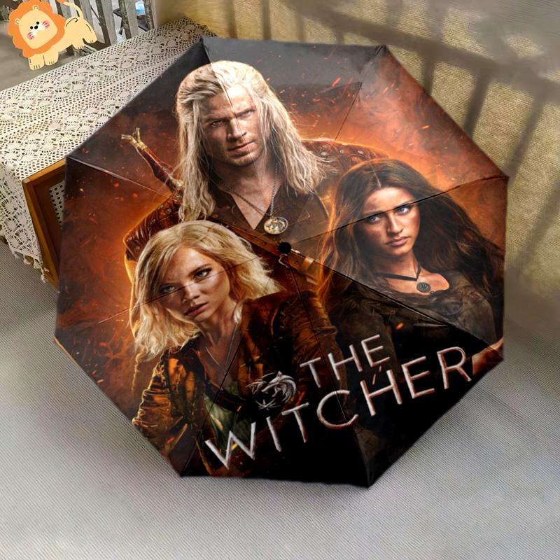 Witcher Trilogy Automatic Umbrella - Suitable Travel Outdoor Portable Umbrella Birthday Gift Daily Essentials