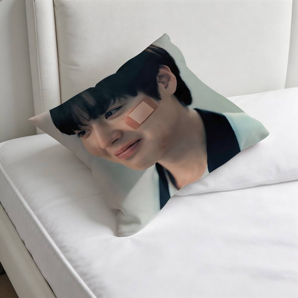 Kdrama WWeak HHero Decorative Square Pillow Cover Modern Cushion Case for Living Room Bedroom