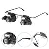 Lente d'ingrandimento per riparazione orologi Luce LED Strumento di valutazione per orologiai Lente d'ingrandimento a doppio occhio