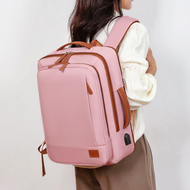 

New Women s Business & School Laptop Backpack - Casual Travel Bag розовый