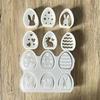 Easter Bunny Silicone Mold Set 6-Cavity DIY Easter Crafts Mold Easy Release Reusable Resin Candle Making