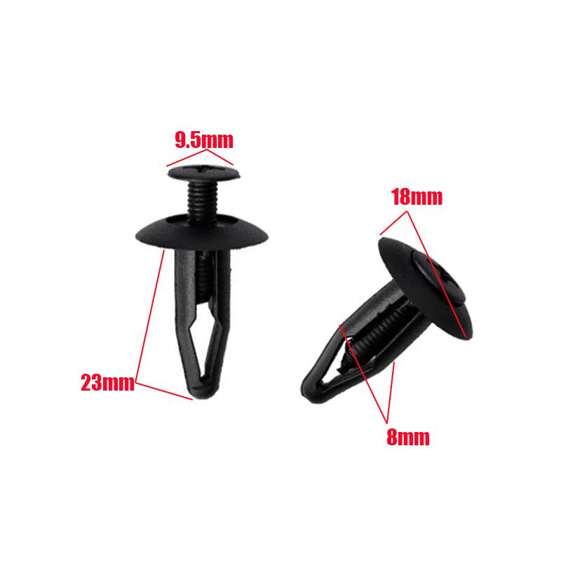 8mm Plastic Rivet Clips for Car Bumpers & Fenders - Ford Compatible