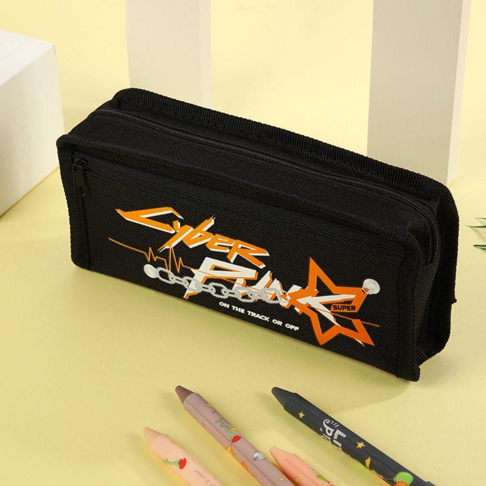 

Pencil Case Holder Pencil Bag Large Capacity Pencil Pouch Cool Boys Stationery Bag Boys серый