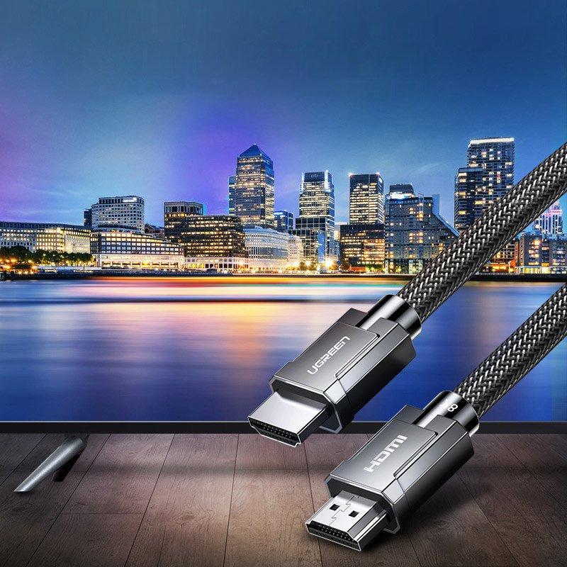 Ugreen 8K/4K HDMI 2.1 kabel 2m - vysokorychlostní 48Gbps, HDR, VRR, eARC, ALLM, QMS, QFT, 3D kompatibilní - šedý (HD135 70321)