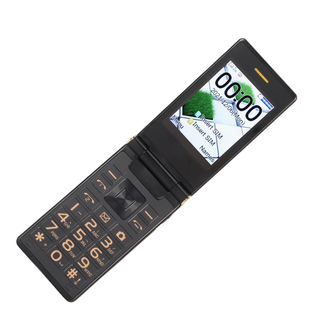 3.0in Flip Phone for Seniors Large Buttons Fonts Flip Mobile Phone HD Dual Screen Display Dual Card